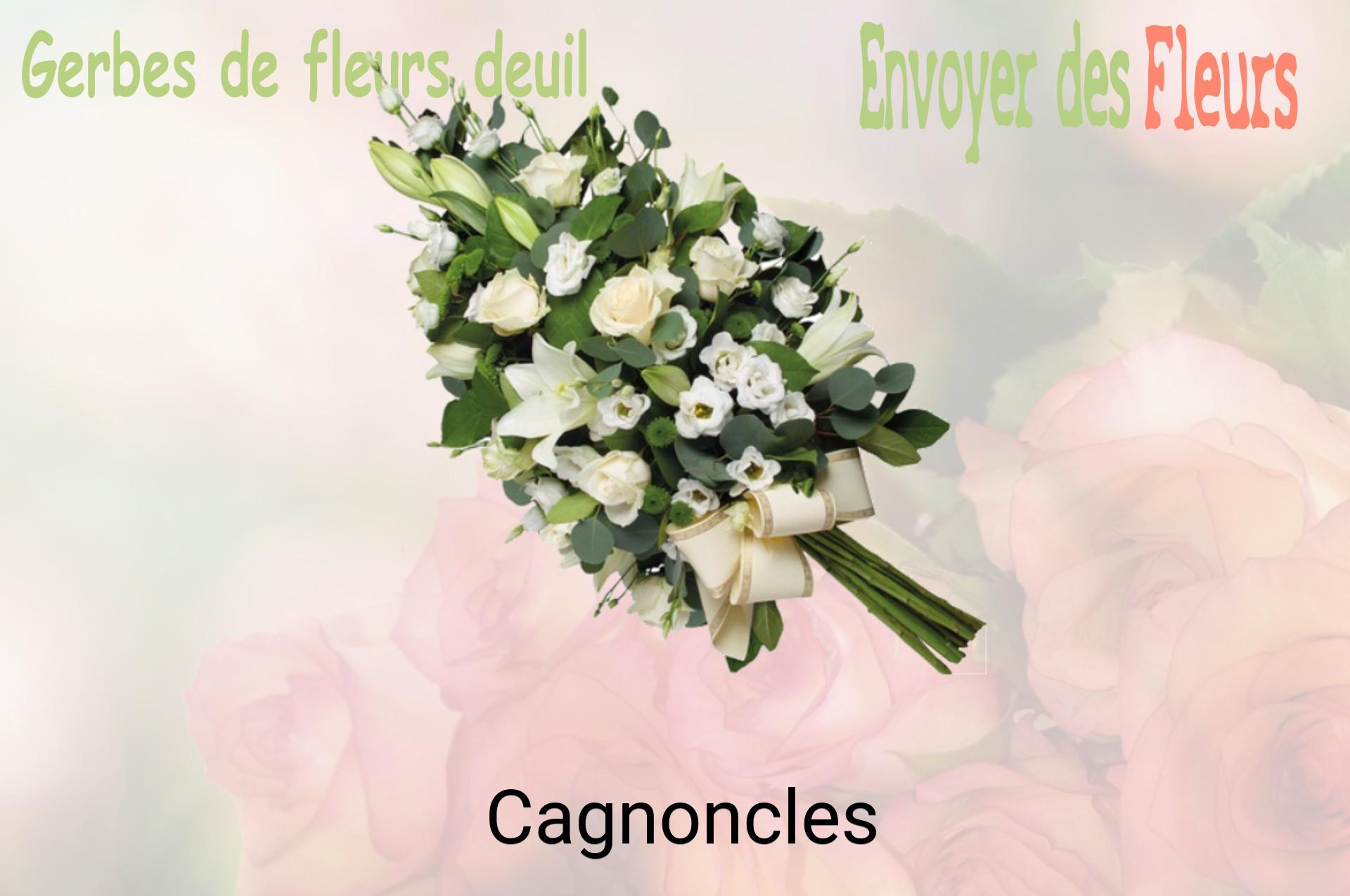 Gerbe de fleurs de deuil livrée à Cagnoncles